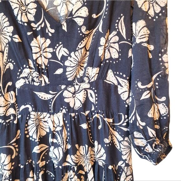 Z Supply Evereve Women's Black Ariana Floral Midi Dress Size S - Picture 5 of 7